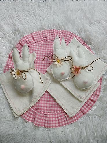 Set dekorativnih držača za salvete – zečići - Ručno rađeni držači u na lalafo.rs — 4 Set dekorativnih držača za salvete – zečići - Ručno rađeni držači u — 4