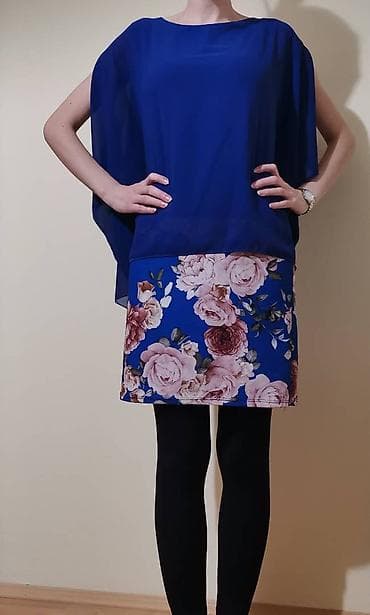 Plava haljina sa cvetnim dezenom. Kao nova, prelepih boja. Donji deo na lalafo.rs — 2 Plava haljina sa cvetnim dezenom. Kao nova, prelepih boja. Donji deo — 2