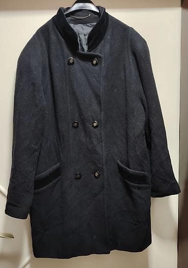 Zenski kaput crni Visoka kragna/stojeća kragna sa baršunastim na lalafo.rs — 1 Zenski kaput crni Visoka kragna/stojeća kragna sa baršunastim — 1