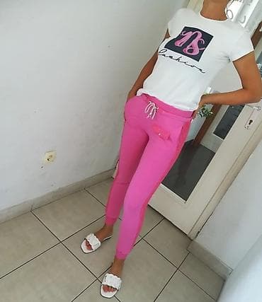 Roze ženske pantalone za svakodnevne aktivnosti. Pantalone imaju na lalafo.rs — 3 Roze ženske pantalone za svakodnevne aktivnosti. Pantalone imaju — 3