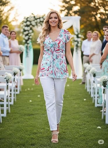 Prelepa bluza koja se veze iznad dekoltea Polovna, Bluza ima postavu na lalafo.rs — 1 Prelepa bluza koja se veze iznad dekoltea Polovna, Bluza ima postavu — 1