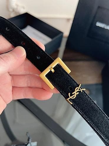 Saint Laurent Paris kaiš – crna prirodna koža i brušena koža - Model na lalafo.rs — 3 Saint Laurent Paris kaiš – crna prirodna koža i brušena koža - Model — 3