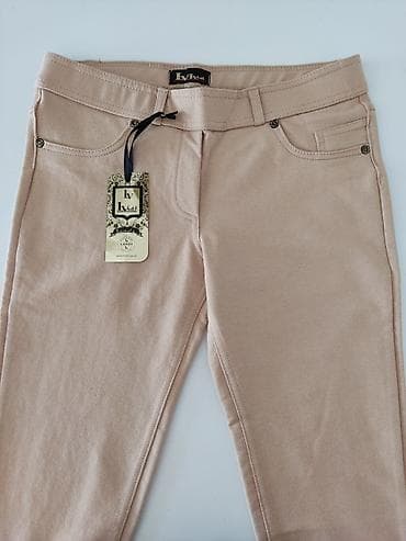 Lagane letnje pantalone kao helanke sa elastinom, krem boja je u na lalafo.rs — 2 Lagane letnje pantalone kao helanke sa elastinom, krem boja je u — 2