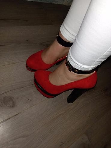 Crvene ženske salonke na visoku štiklu - Materijal: baršunasto/velur na lalafo.rs — 3 Crvene ženske salonke na visoku štiklu - Materijal: baršunasto/velur — 3