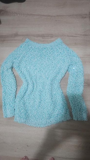 Plišani ženski džemper – svetloplava boja - Brend: ETAM (oznaka na lalafo.rs — 2 Plišani ženski džemper – svetloplava boja - Brend: ETAM (oznaka — 2