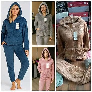 Ženski komplet od pliša/softa za kuću – dukserica sa kapuljačom i na lalafo.rs — 2 Ženski komplet od pliša/softa za kuću – dukserica sa kapuljačom i — 2