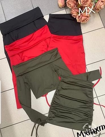 Komplet bluza moderna sa podvijenim dekolteom gola ramena i suknjic sa na lalafo.rs — 1 Komplet bluza moderna sa podvijenim dekolteom gola ramena i suknjic sa — 1