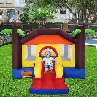 Naduvavajući dvorac za skakanje sa toboganom – „Coconut Tree Castle“ na lalafo.rs Naduvavajući dvorac za skakanje sa toboganom – „Coconut Tree Castle“