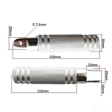 Aluminijumske nožice za putnika – univerzalne - Materijal: obrađeni na lalafo.rs Aluminijumske nožice za putnika – univerzalne - Materijal: obrađeni