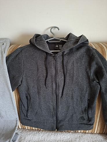 Adidas muški duks sa kapuljačom, tamnosivi (melange), rajsferšlus na lalafo.rs Adidas muški duks sa kapuljačom, tamnosivi (melange), rajsferšlus