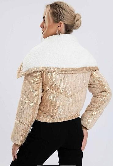 Velicine S,M,L Moderna ženska puf jakna dostupna u beloj, zlatnoj i na lalafo.rs — 3 Velicine S,M,L Moderna ženska puf jakna dostupna u beloj, zlatnoj i — 3