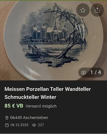 Tanjir Meissen,Bozicna kolekcija 1971god. Meissen tanjir za na zid,iz na lalafo.rs — 4 Tanjir Meissen,Bozicna kolekcija 1971god. Meissen tanjir za na zid,iz — 4