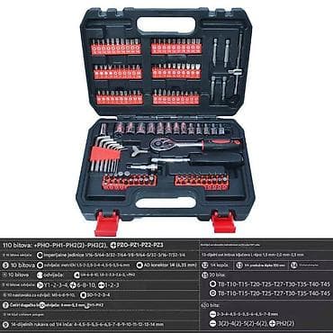 Set nasadnih ključeva i bitova 1/4" – 131 komada u koferu - na lalafo.rs — 5 Set nasadnih ključeva i bitova 1/4" – 131 komada u koferu - — 5