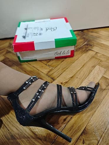 Crne ženske sandale na visoku potpeticu (stileto). Model sa više na lalafo.rs — 5 Crne ženske sandale na visoku potpeticu (stileto). Model sa više — 5