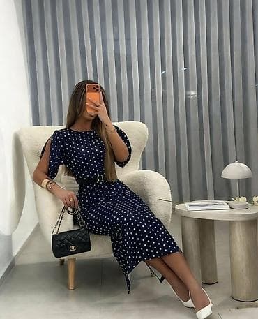 cista koza broj: Ženska midi haljina sa tufnama - Kroj: ravna silueta do sredine na lalafo.rs — 6 cista koza broj: Ženska midi haljina sa tufnama - Kroj: ravna silueta do sredine — 6