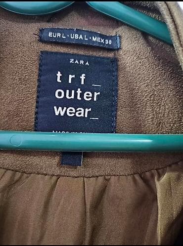 ZARA TRF Outerwear ženska jakna – model biker, braon boje. - na lalafo.rs — 3 ZARA TRF Outerwear ženska jakna – model biker, braon boje. - — 3