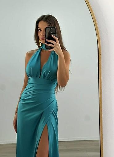 dve suknje po: Elegantna duga haljina sa šalom oko vrata - Kroj: duga svečana at lalafo.rs — 2 dve suknje po: Elegantna duga haljina sa šalom oko vrata - Kroj: duga svečana — 2