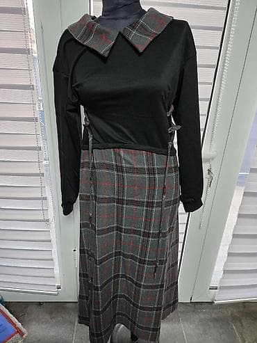 Haljina sa karner kragnom i kariranom suknjom - Dizajn: Gornji deo u na lalafo.rs Haljina sa karner kragnom i kariranom suknjom - Dizajn: Gornji deo u