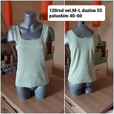 Ženska majica na bretele – svetlo zelena - Veličina: M–L - Dužina: 55 na lalafo.rs — 1 Ženska majica na bretele – svetlo zelena - Veličina: M–L - Dužina: 55 — 1
