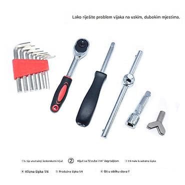 Set nasadnih ključeva i bitova 1/4" – 131 komada u koferu - na lalafo.rs — 7 Set nasadnih ključeva i bitova 1/4" – 131 komada u koferu - — 7