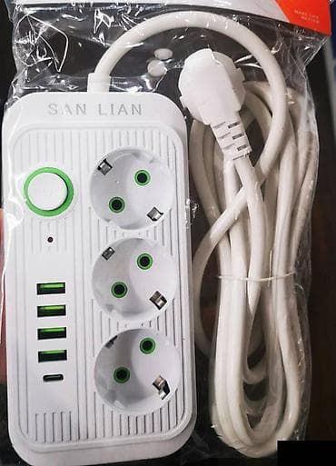 Produžni 3 utičnice 4 USB 1 micro USB Produžni kabal sa 3 utičnice na lalafo.rs Produžni 3 utičnice 4 USB 1 micro USB Produžni kabal sa 3 utičnice