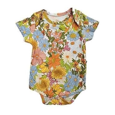 Bebi bodi sa kratkim rukavima – cvetni dezen - Uzrast: za bebe na lalafo.rs Bebi bodi sa kratkim rukavima – cvetni dezen - Uzrast: za bebe