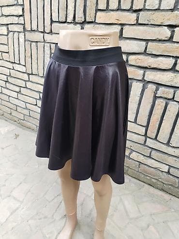 eko koza sa: Crna lepršava suknja sa elastičnim pojasom - Model: kružna/klok at lalafo.rs — 1 eko koza sa: Crna lepršava suknja sa elastičnim pojasom - Model: kružna/klok — 1