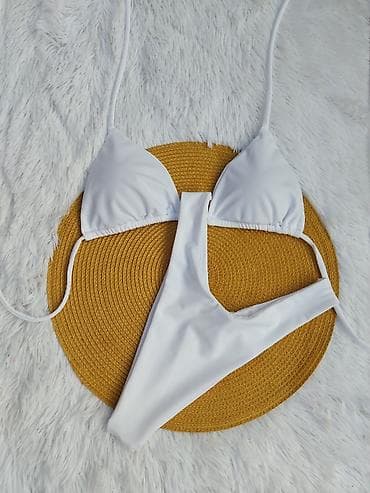 Beli bikini set – trokutasti gornji deo i visokokrojen donji deo - na lalafo.rs — 3 Beli bikini set – trokutasti gornji deo i visokokrojen donji deo - — 3