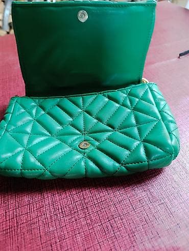 RASPRODAJA!!Zelena ženska torbica preko ramena sa lancem - Materijal at lalafo.rs — 5 RASPRODAJA!!Zelena ženska torbica preko ramena sa lancem - Materijal — 5