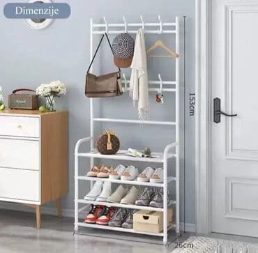 Civiluk cipelarnik 2u1 – stalak za odeću i obuću sa 4 police 🧥👟 na lalafo.rs Civiluk cipelarnik 2u1 – stalak za odeću i obuću sa 4 police 🧥👟