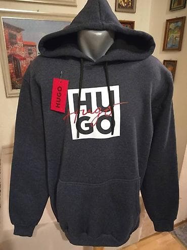 Novi muski pamucni duksevi sa kapuljacom Hugo Boss Dva modela Novo na lalafo.rs — 4 Novi muski pamucni duksevi sa kapuljacom Hugo Boss Dva modela Novo — 4