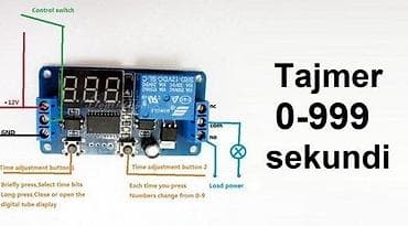 Home & Garden: Digitalni tajmer relej modul 12V, opseg 0–999 sekundi - Napajanje: 12 at lalafo.rs — 2 Home & Garden: Digitalni tajmer relej modul 12V, opseg 0–999 sekundi - Napajanje: 12 — 2