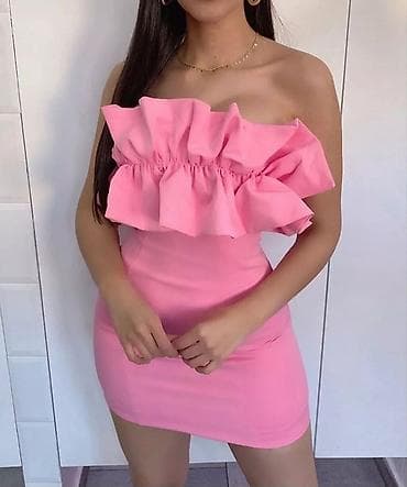 Haljina top sa velikim karnerom na grudima. roza,pink,zuta,tamno na lalafo.rs Haljina top sa velikim karnerom na grudima. roza,pink,zuta,tamno