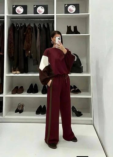 Dvončani ženski komplet – duks i široke pantalone - Kroj: opušten na lalafo.rs — 3 Dvončani ženski komplet – duks i široke pantalone - Kroj: opušten — 3