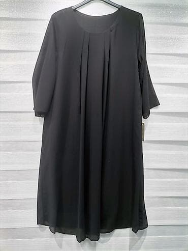 💫Elegantna crna haljina od laganog, providnog šifona sa postavom. Kroj na lalafo.rs — 4 💫Elegantna crna haljina od laganog, providnog šifona sa postavom. Kroj — 4