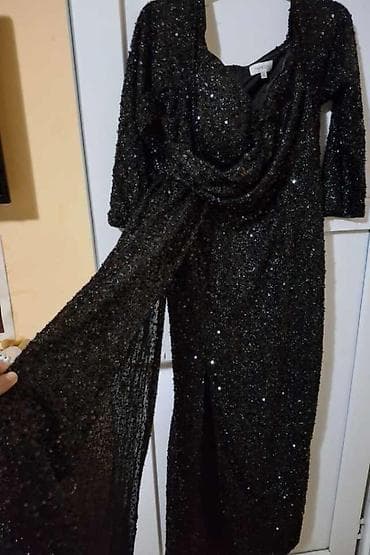 Crna svečana haljina sa šljokicama - Boja: crna, kompletno prekrivena na lalafo.rs Crna svečana haljina sa šljokicama - Boja: crna, kompletno prekrivena