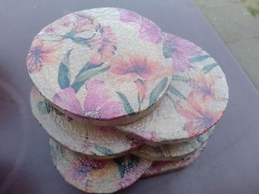 Podmetači od punog suvog drveta. Rađeni dekupaž tehnikom Zaštićeni na lalafo.rs — 2 Podmetači od punog suvog drveta. Rađeni dekupaž tehnikom Zaštićeni — 2