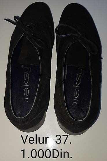 Loafers: Crne ženske cipele od velura, broj 37. - Materijal: mekani velur at lalafo.rs — 4 Loafers: Crne ženske cipele od velura, broj 37. - Materijal: mekani velur — 4