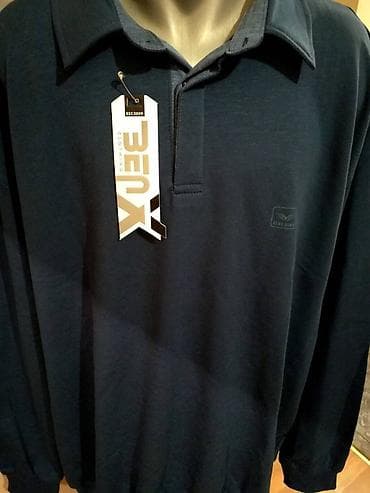 Novi muski duks sa kragnom u velikom broju Benx 5XL Plavi na lalafo.rs — 5 Novi muski duks sa kragnom u velikom broju Benx 5XL Plavi — 5