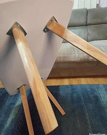 Skandinavski klub sto – bela ploča, drvene noge - Moderan na lalafo.rs — 3 Skandinavski klub sto – bela ploča, drvene noge - Moderan — 3