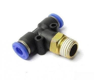 T-komad pneumatski priključak sa navojem Opis: - T-spoj za brzo na lalafo.rs T-komad pneumatski priključak sa navojem Opis: - T-spoj za brzo