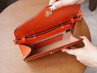 eko koza sa: Torba preko ramena – jarko narandžasta - Materijal: glatka na lalafo.rs — 2 eko koza sa: Torba preko ramena – jarko narandžasta - Materijal: glatka — 2