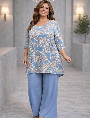 Komplet za dame β tunika i Ε‘iroke pantalone - Dvodijelni komplet na lalafo.rs Komplet za dame β tunika i Ε‘iroke pantalone - Dvodijelni komplet