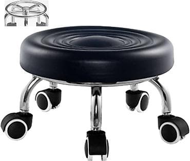 Niski rotirajući tabure na točkićima - Sedeći deo: okruglo sedište na lalafo.rs — 7 Niski rotirajući tabure na točkićima - Sedeći deo: okruglo sedište — 7