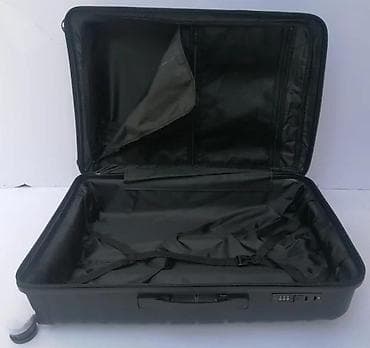 Travel suitcases and bags: Tvrdi putni kofer na točkiće – crni - Materijal: čvrsta ABS/PC at lalafo.rs — 1 Travel suitcases and bags: Tvrdi putni kofer na točkiće – crni - Materijal: čvrsta ABS/PC — 1