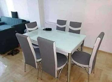 Trpezarijski set – sto sa staklenom pločom i 6 stolica - Dizajn na lalafo.rs — 2 Trpezarijski set – sto sa staklenom pločom i 6 stolica - Dizajn — 2