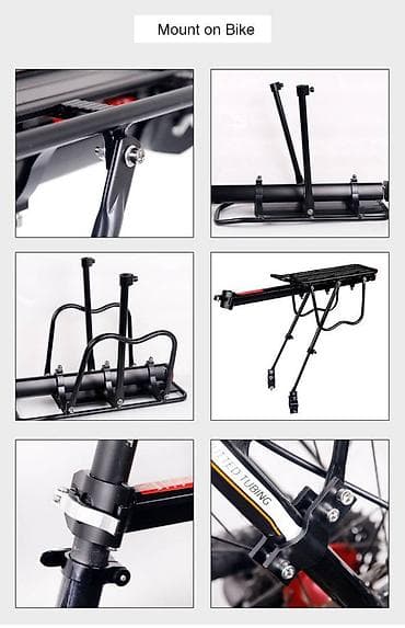 Bike accessories: Zadnji nosač prtljaga za bicikl – aluminijumski, sa brzim otpuštanjem at lalafo.rs — 2 Bike accessories: Zadnji nosač prtljaga za bicikl – aluminijumski, sa brzim otpuštanjem — 2