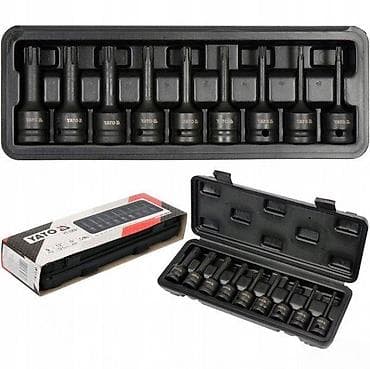YATO set udarnih torx nasadnih bitova – dugački, 10 delova, u koferu na lalafo.rs YATO set udarnih torx nasadnih bitova – dugački, 10 delova, u koferu
