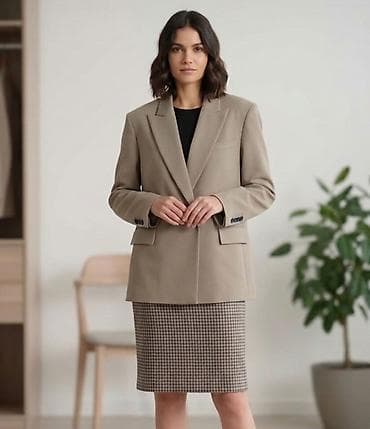 Elegantna ženska poslovna kombinacija: sako i suknja - Sako na lalafo.rs Elegantna ženska poslovna kombinacija: sako i suknja - Sako