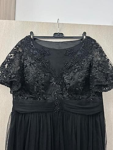 Elegantna crna večernja haljina – veličina 50 - Materijal: 100% na lalafo.rs — 6 Elegantna crna večernja haljina – veličina 50 - Materijal: 100% — 6